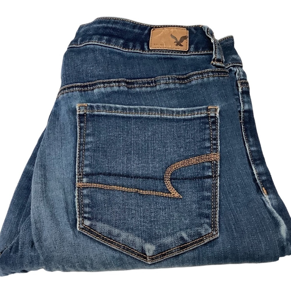 AMERICAN EAGLE OUTFITTERS Hi-Rise Jegging Blue Denim Jeans Size 6